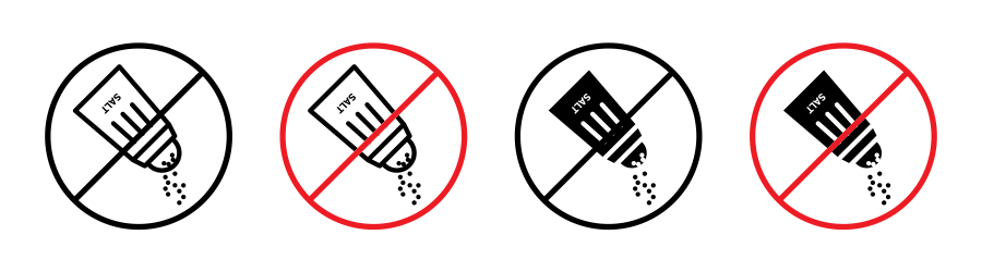 No Salt Sign Icon SVG