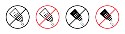 No Salt Sign vector