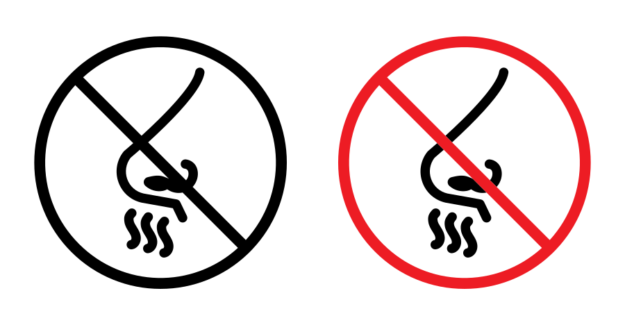 No Smell Sign Icon SVG