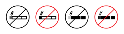 No Smoking Cigarette Sign vector