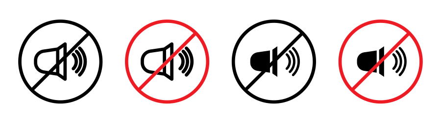 No Sound Sign Icon SVG