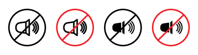 No Sound Sign vector