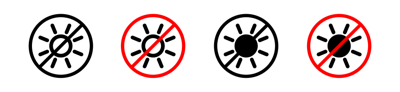 No Sun Icon vector