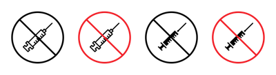 No Syringe Sign vector