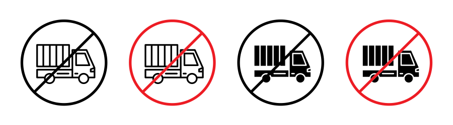 No Truck Sign Icon SVG