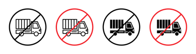No Truck Sign vector