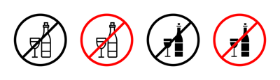 No Wine Sign vector