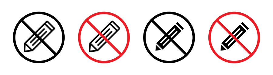No Writing Sign Icon SVG