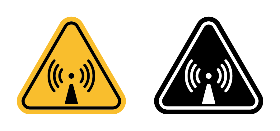 Non Ionizing Radiation Hazard Sign Icon SVG