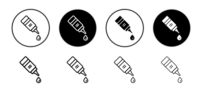 Oil Dropper Bottle Icon vector