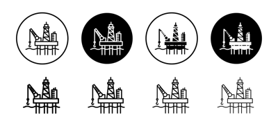 Oil Platform Icon vector