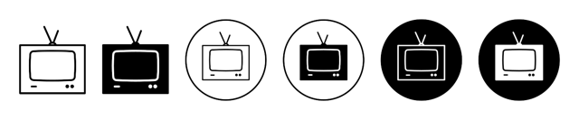 Old Television Icon vector
