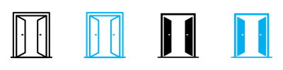Open Door Icon vector
