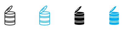 Open Tin Can Icon vector