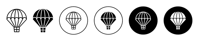Parachute Icon vector