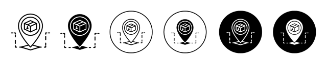 Parcel Location Icon vector