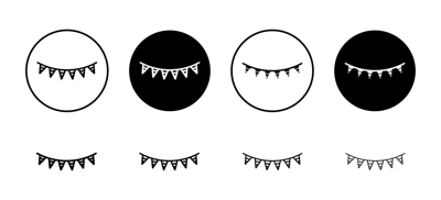 Party Flag Icon vector