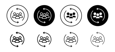 Personnel Change Icon vector