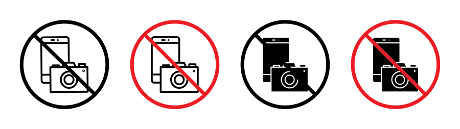 Photo And Phone Forbidden Sign Icon SVG