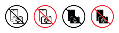 Photo And Phone Forbidden Sign vector