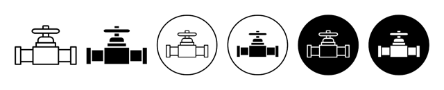 Pipe Valve Icon vector