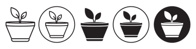 Plant Pot Icon vector