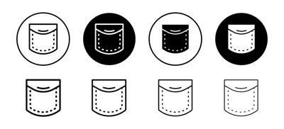 Pocket Icon vector