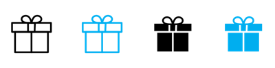Present Gift Box Icon vector
