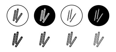 Pretzel Sticks Icon vector