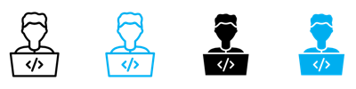 Programmer Icon vector