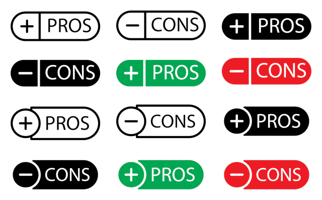 Pros And Cons Icon vector