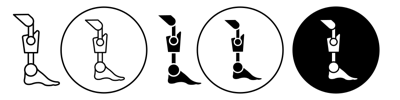 Prosthetic Eleg Icon vector