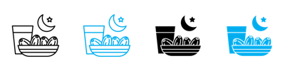 Ramadan Iftar Icon vector