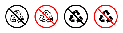 Recycle Prohibition Sign vector