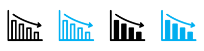 Reduction Chart Icon vector