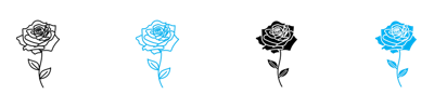 Rose Flower Icon vector