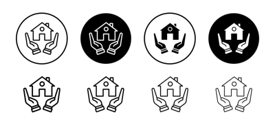 Safe Home Icon vector