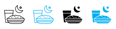 Sahur Time Icon vector