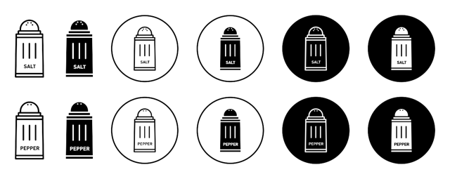 Salt And Pepper Shakers Icon vector