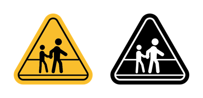 School Crossing Sign vector