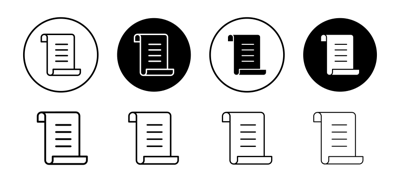 Scroll Papyrus Paper Icon vector
