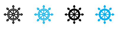 Ship Wheel Icon vector