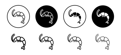 Shrimp Icon vector