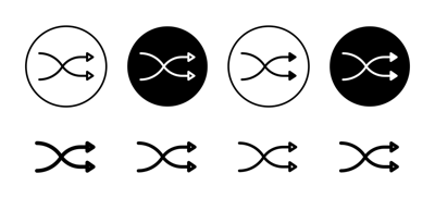 Shuffle Arrow Icon vector