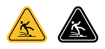 Slip Warning Sign vector