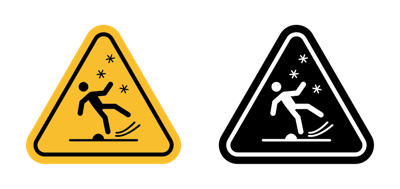 Slippery Ice Sign vector