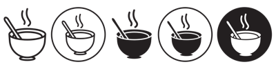 Soup Bowl Icon vector