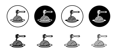Spaghetti Icon vector