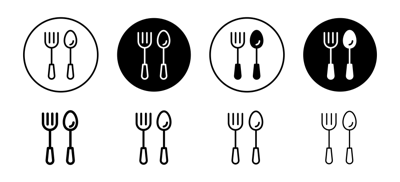 Spoon And Fork Icon vector