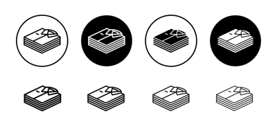 Stack Of Folded Shirts Icon vector